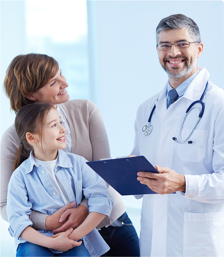 Doctor con familia